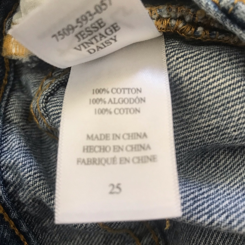 Rails Size 25 Jean Shorts With Daisies - image 5